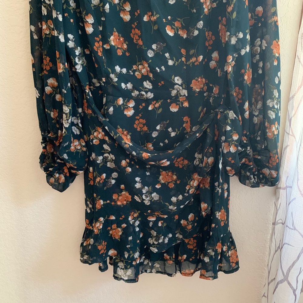 Princess Polly Teal Meral Mini Dress 6 - Picture 6 of 15